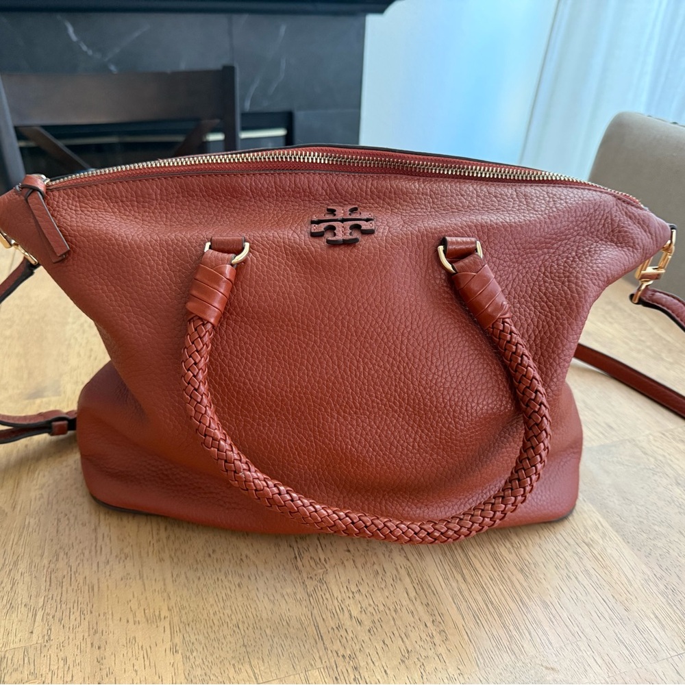 Tory Burch Tan Leather Shoulder Bag